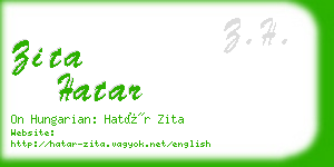 zita hatar business card